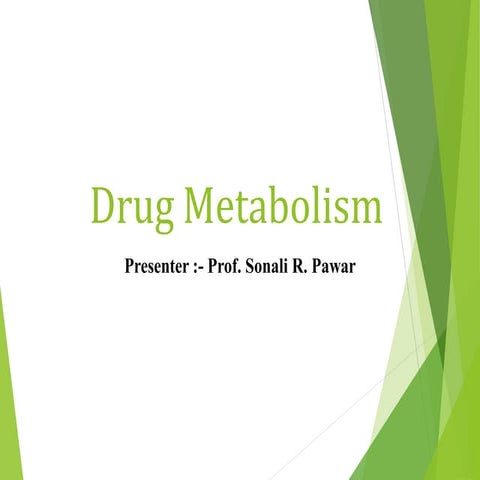 UNIT I: DRUG METABOLISM: S.Y. B. PHARMACY IV SEMESTER