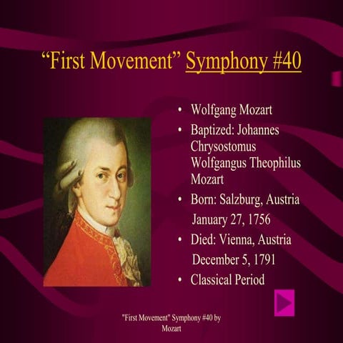 2nd Movement Symphony #40 Mozart