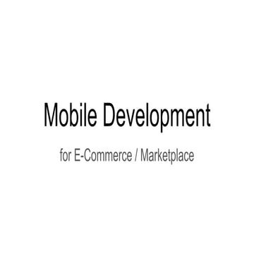 Mobile development
