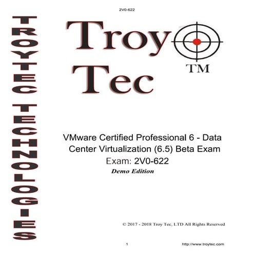 2V0-622 Exam-VMware Certified Professional 6.5 – Data Center Virtualization (...
