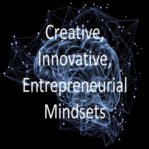 Creative, Innovative, Entrepreneurial Mindsets | PPTX
