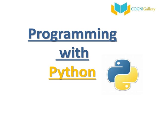 Basics of Python Programming | PPT