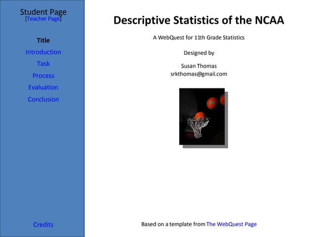 2webquest Srkthomas Statistics