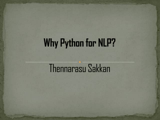2 why python for nlp