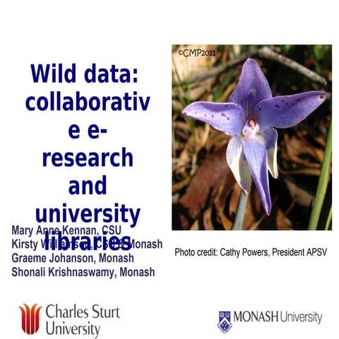 Wild data: collaborative e-research and university libraries