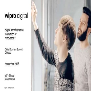 Digital Transformation Innovation or Renovation