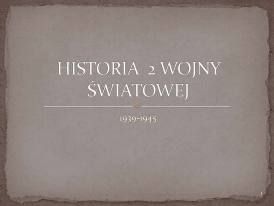 Quiz Historyczny Ii Wojna światowa II wojna światowa | PPT