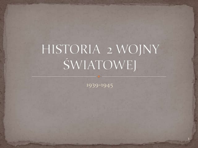 2 Wojna śWiatowa | PPTX