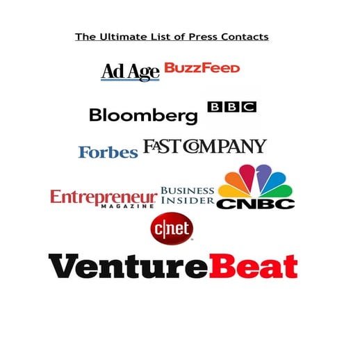 The Ultimate List of Press Contacts