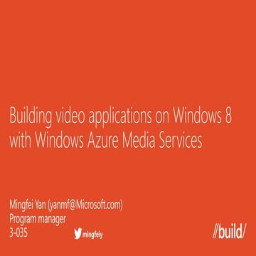 Building video applications on Windows 8 with Windows Azure Media Services