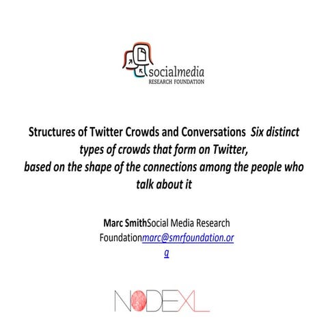 Structures of Twitter Crowds and Conversations Six distinct types of crowds t...