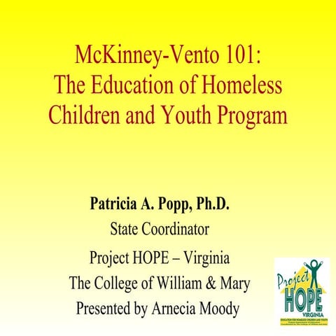 3.10 Supporting Homeless Children (Moody) | PPT
