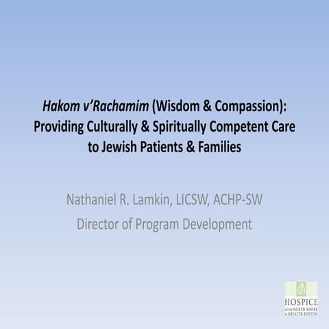 Jewish Hospice Presentation