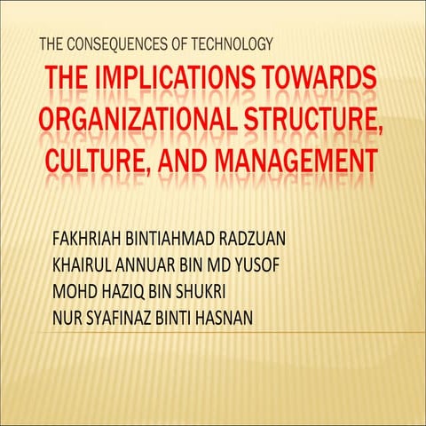3. Implications For Organizational Structure, Culture And Management