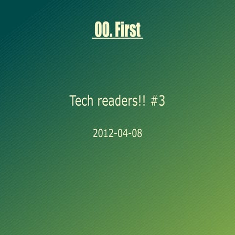 Tech readers!! #3 | ODP