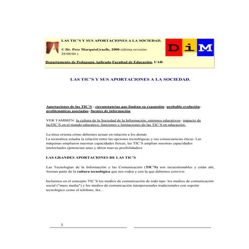 3.  tics y sus aportaciones a la sociedad