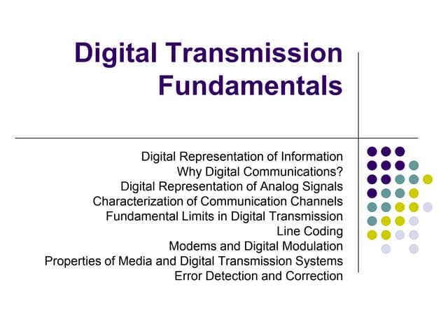 3. digital transmission fundamentals
