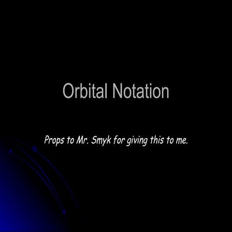 3.3 orbital notation