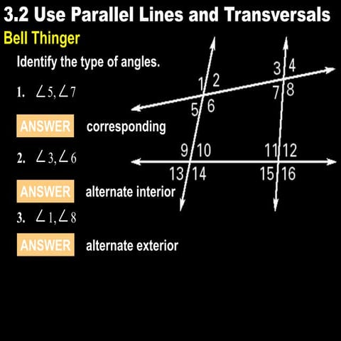 3.2 use parallel lines and transversals