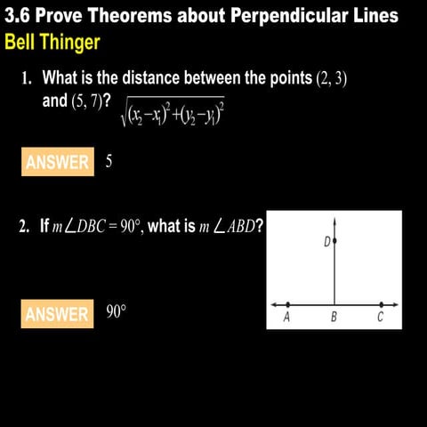 3.6 prove theorems about perpendicular lines