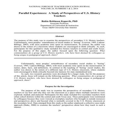 National FORUM of Teacher Education Journal,  Dr. William Allan Kritsonis, Ed...