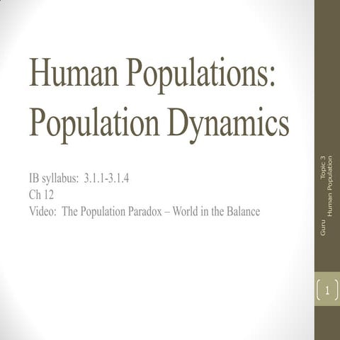 3.1 human population dynamics notes