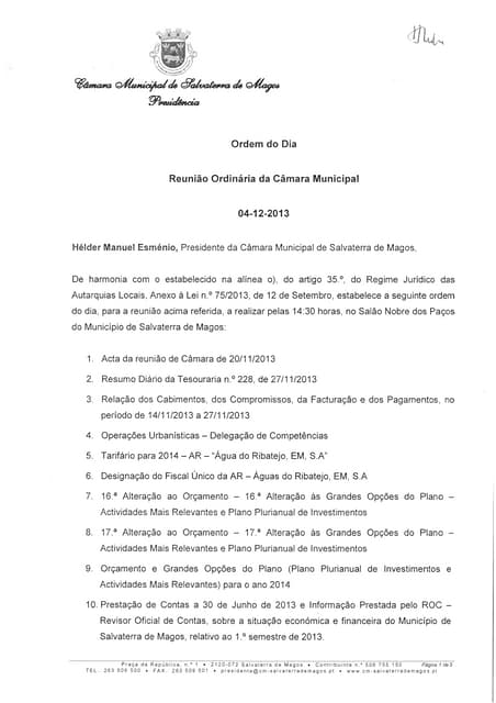 Salvaterra de Magos - Reunião de Câ...