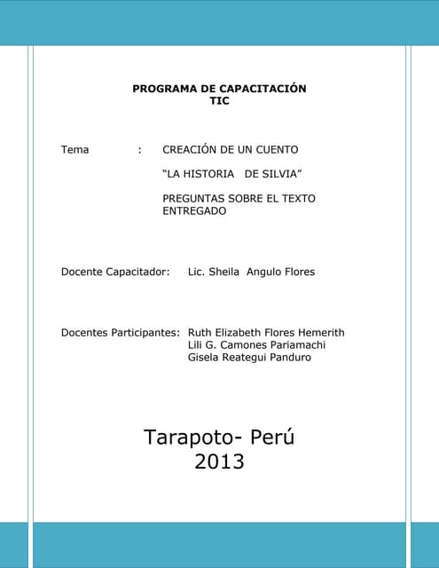  cuento "silvia "