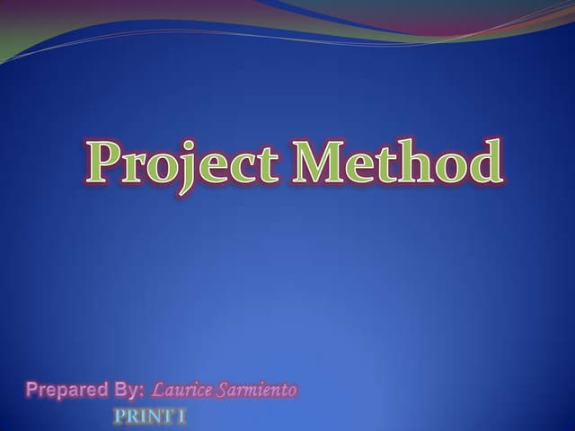 Project Method Of Teaching