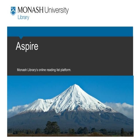 Monash - Talis Aspire User Group presentation