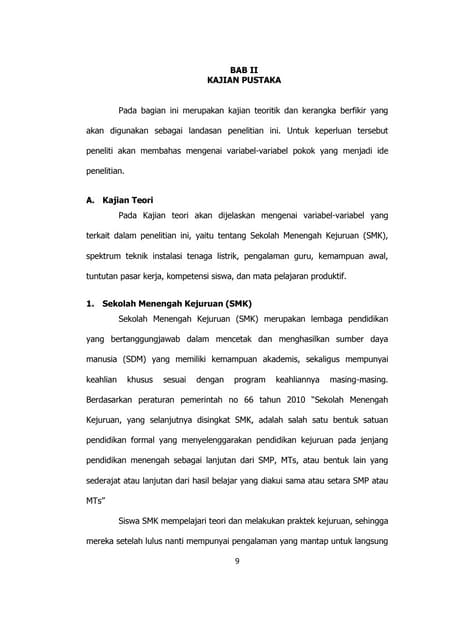 Pengalaman Guru, Kemampuan Guru, Tuntutan Pasar Kerja