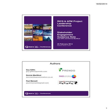 Stakeholder engagement guidance note