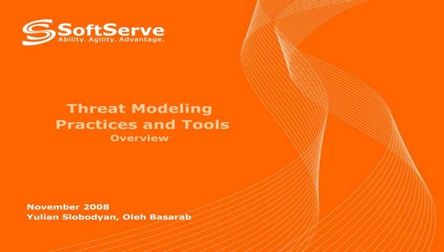 Security Training: #3 Threat Modelling - Practices and Tools