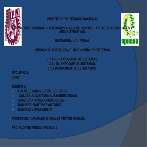 3.1 teoria genral de sistemas.