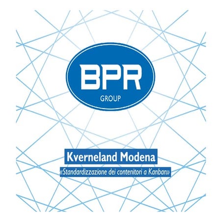 Premio Lean 2013 BPR Group - Kanban - Kverneland Group
