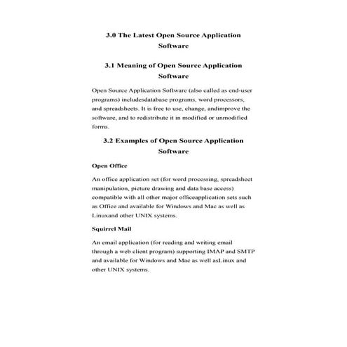 3.0 the latest open source application software