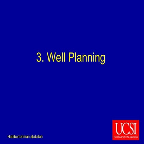Well Planning