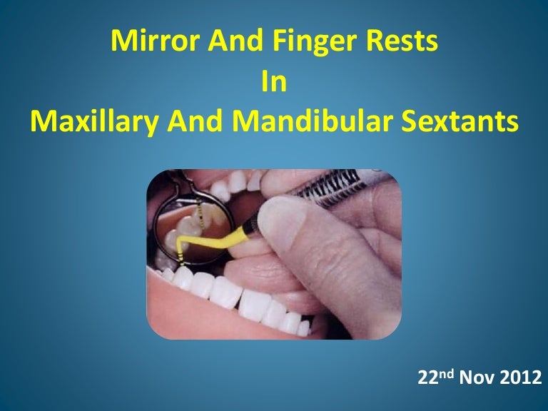 Periodontics Mirror and Finger rests