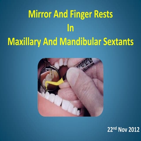 Periodontics - Mirror and Finger rests