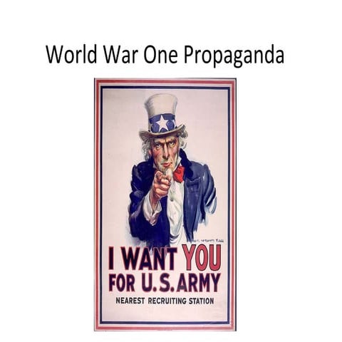3. world war one propaganda | PPT