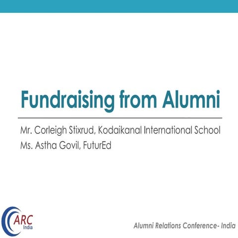 Fundraising from Alumni- Schools