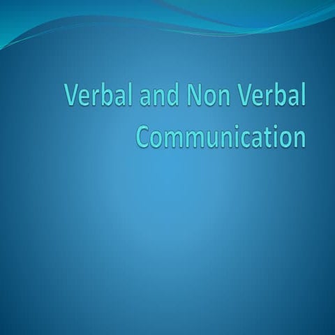 3.verbal and non verbal communication