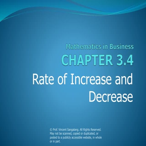 Rate of increase & decrease | PPTX