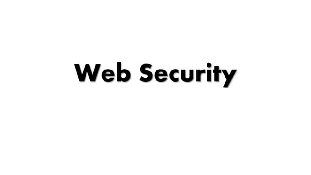 web security