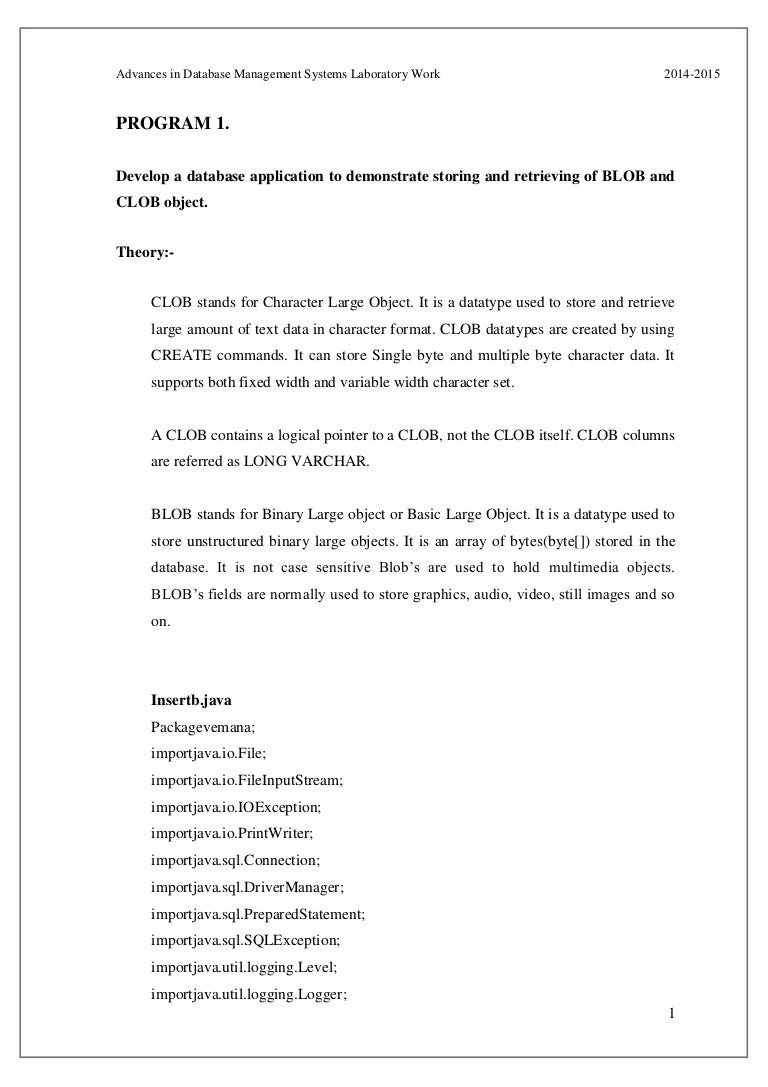 Lab Manual For Database Development Lab 7