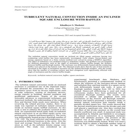 Study on Natural Convection in a Square Cavity with Wavy right vertical ...