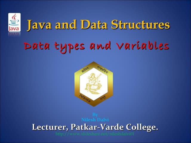 3. Data types and Variables | PPT