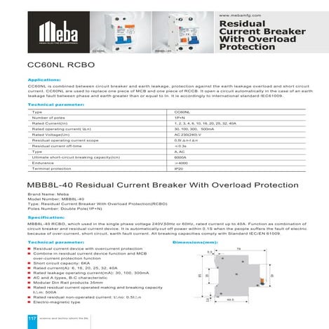 3.RCBO -Meba | PDF