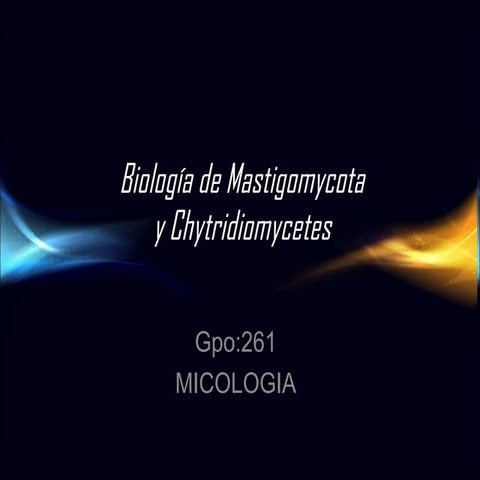 Biologia de mastigomycota y chitridiomycetes