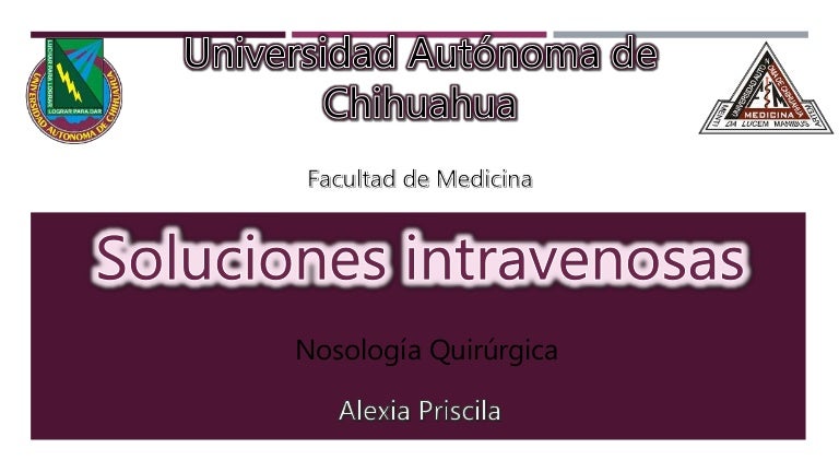 Soluciones intravenosas